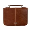 Faith Honey-Brown Faux Leather Bible Cover (8" x 10.8" x 2")