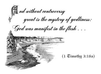 KJV Scripture Christmas Cards - 1 Timothy 3:16 (10-pack)