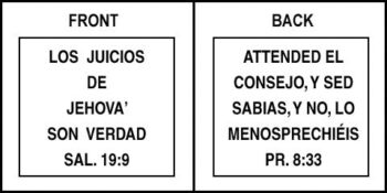 Spanish Scripture Sign - Sal. 19:9 and Pr. 8:33
