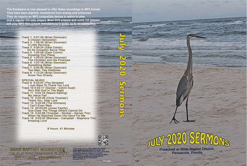 July 2020 Sermons - MP3