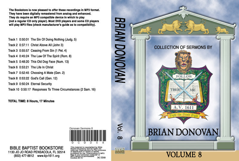 Brian Donovan Sermons on MP3 - Volume 8
