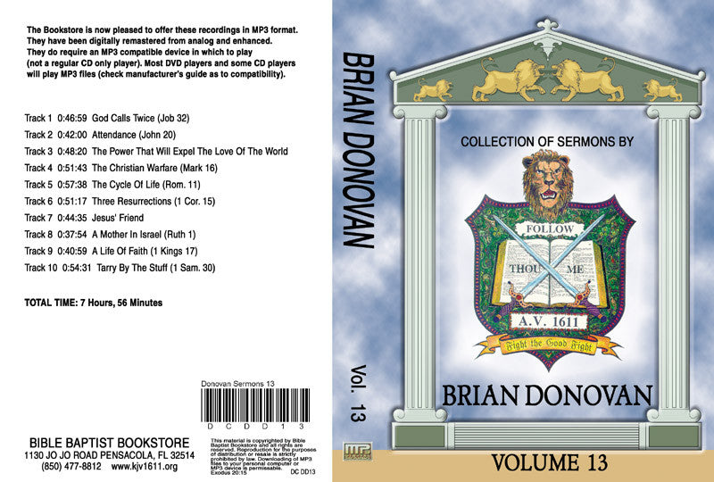 Brian Donovan Sermons on MP3 - Volume 13