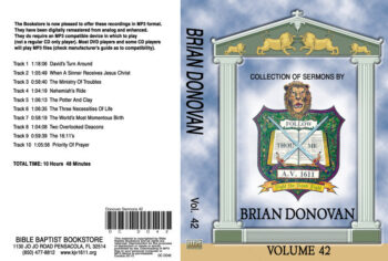 Brian Donovan Sermons on MP3 - Volume 42