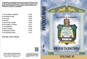 Brian Donovan Sermons on MP3 - Volume 59