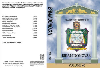 Brian Donovan Sermons on MP3 - Volume 60