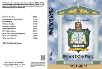 Brian Donovan Sermons on MP3 - Volume 62