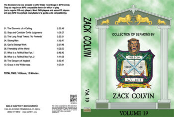 Zack Colvin Sermons on MP3 - Volume 19