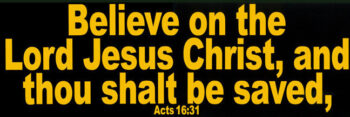 Acts 16:31 - Large Reflective Magnet