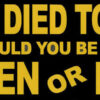 If You Died - Small Reflective Magnet