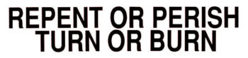 Repent/Perish, Turn/Burn - Magnet