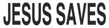 Jesus Saves Text - Magnet