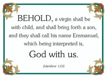 KJV Scripture Christmas Cards - Matthew 1.23 (10-pack)