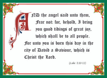 KJV Scripture Christmas Cards - Luke 2:10-11 (10-pack)