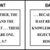 Scripture Sign - 1 John 5:7 and Hosea 4:6