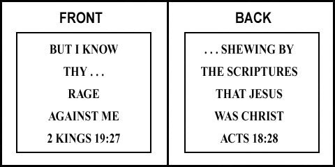 Scripture Sign - 2 Kings 19:27 and Acts 18:28