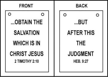 Sandwich Sign - 2 Timothy 2:10 and Hebrews 9:27