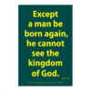 Waterproof Scripture Poster: Jn 3:3