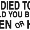 If You Died Tonight - Magnet
