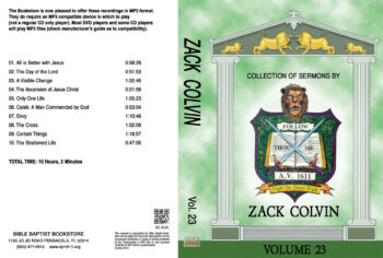 Zack Colvin Sermons on MP3 - Volume 23