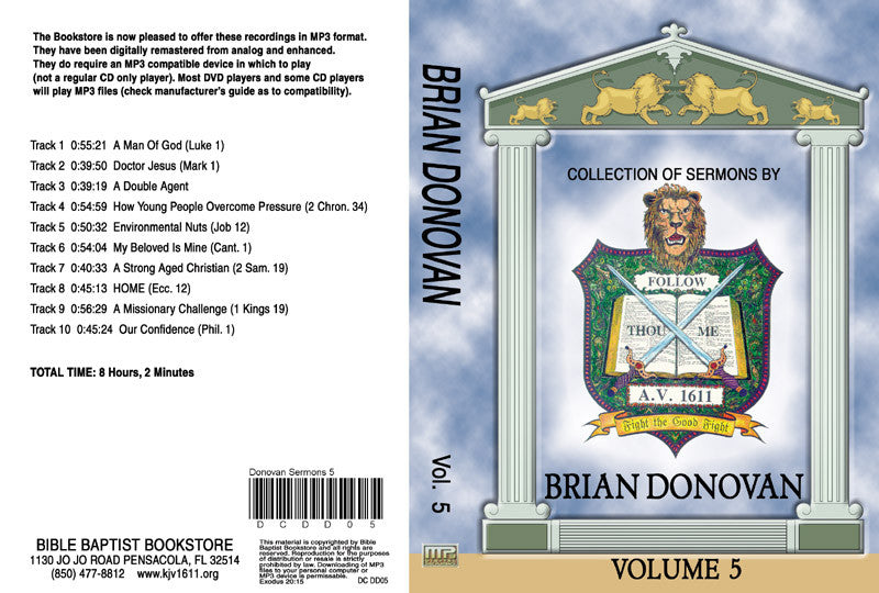 Brian Donovan Sermons on MP3 - Volume 5 - Image 2