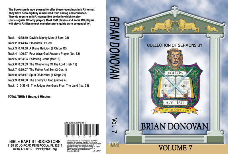 Brian Donovan Sermons on MP3 - Volume 7 - Image 2