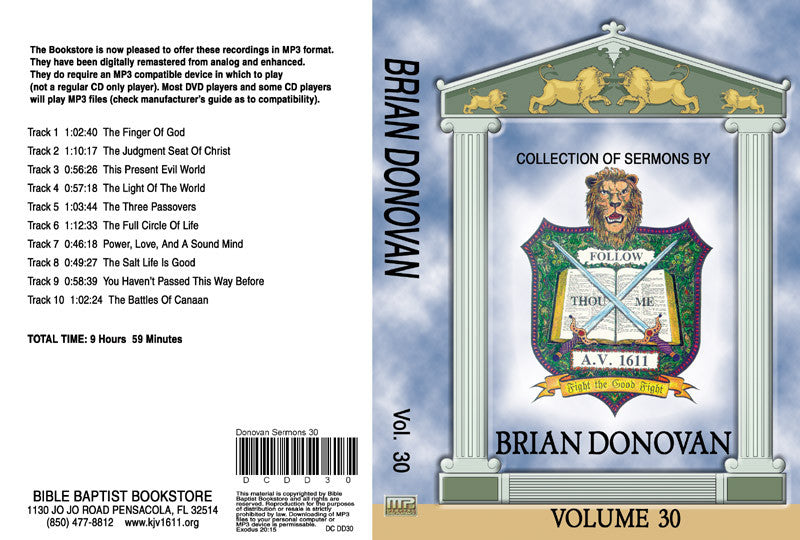 Brian Donovan Sermons on MP3 - Volume 30 - Image 2