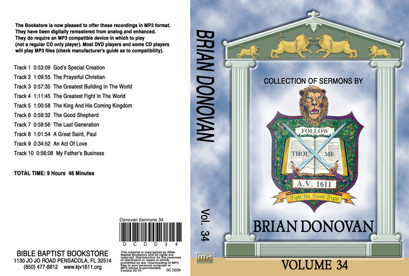 Brian Donovan Sermons on MP3 - Volume 34 - Image 2