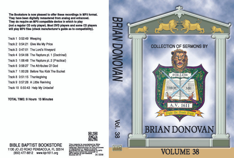 Brian Donovan Sermons on MP3 - Volume 38 - Image 6