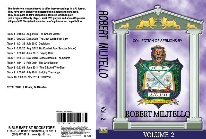 Robert Militello Sermons on MP3 - Volume 2 - Image 3