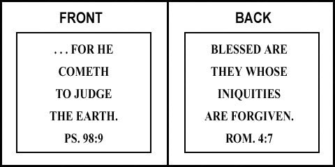 Scripture Sign - Psalms 98:9 and Romans 4:7 - Image 4