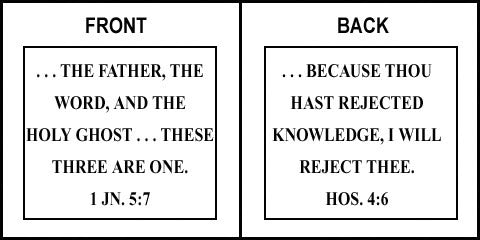 Scripture Sign - 1 John 5:7 and Hosea 4:6 - Image 8