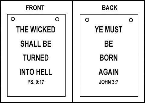 Sandwich Sign - Psalms 9:17 and John 3:7 - Image 4