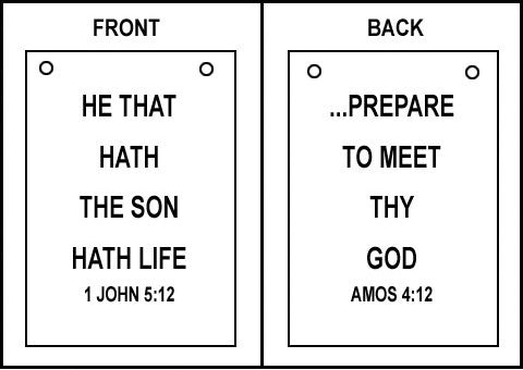 Sandwich Sign - 1 John 5:12 and Amos 4:12 - Image 3